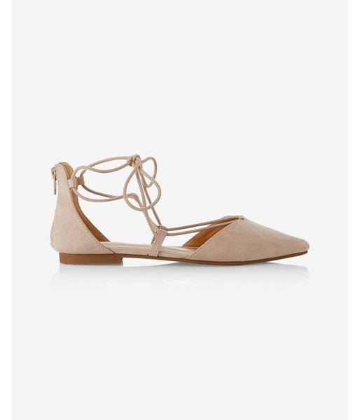 Express Lace-up Pointed Toe Flat