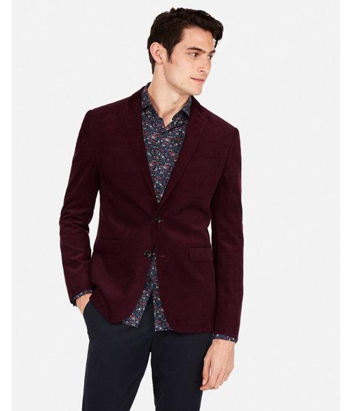 Express Mens Slim Corduroy Blazer