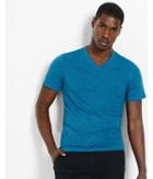 Express Mens Heathered Slim Stretch Cotton V-neck Tee