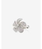 Express Womens Pave Flower Ring
