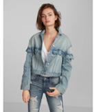 Express Ruffle Denim Jacket