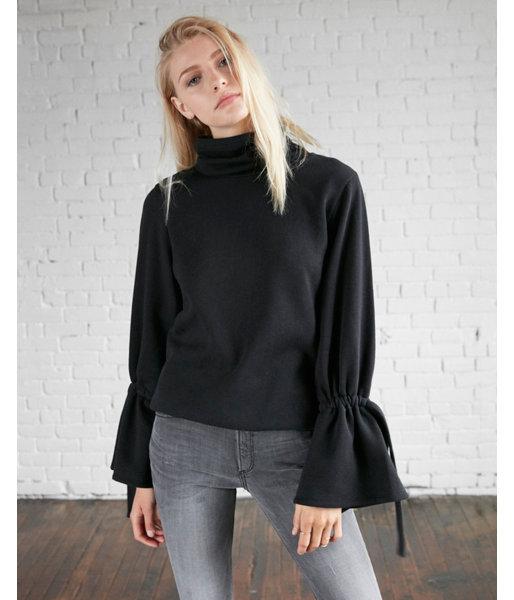 Express Womens Funnel Neck Tie Sleeve
