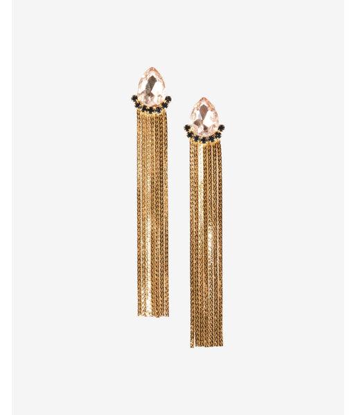 Express Fringe Stone Drop Earrings