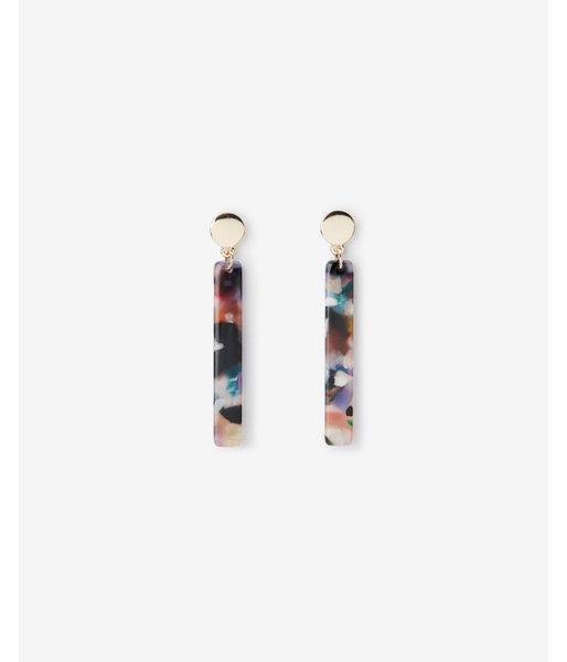 Express Womens Resin Stick Circle Post Drop Earrings