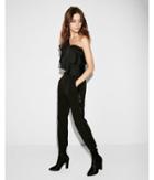 Express Womens Black Asymmetrical One Shoulder Ruffle Top