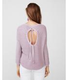 Express Womens Petite Open Back Pullover