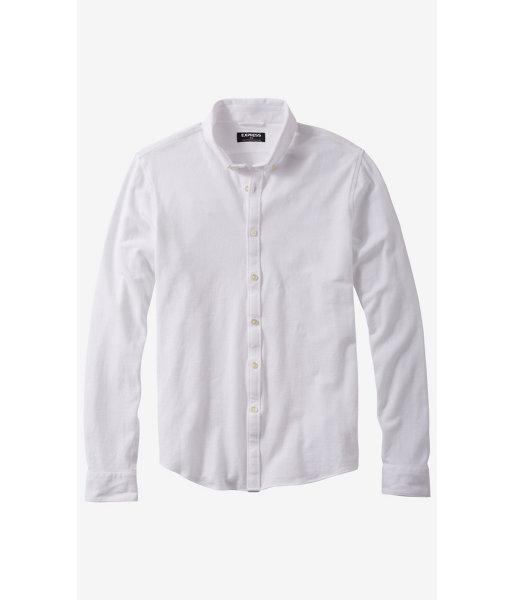 Express Men's Shirts Knit Button-down