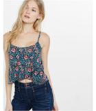 Express Womens Floral Print Cropped
