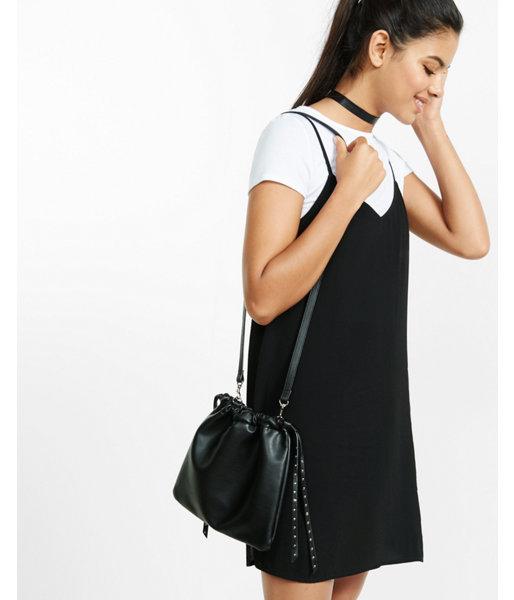 Express Womens Drawstring Pouch Bag