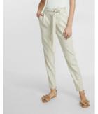Express High Waisted Linen Blend Belted Ankle Pant