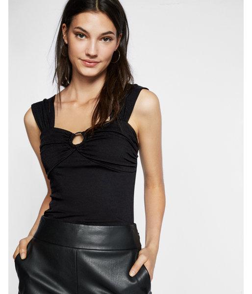 Express Womens Ruched O-ring Tank