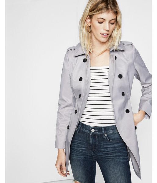 Express Classic Trench Coat With Trapunto