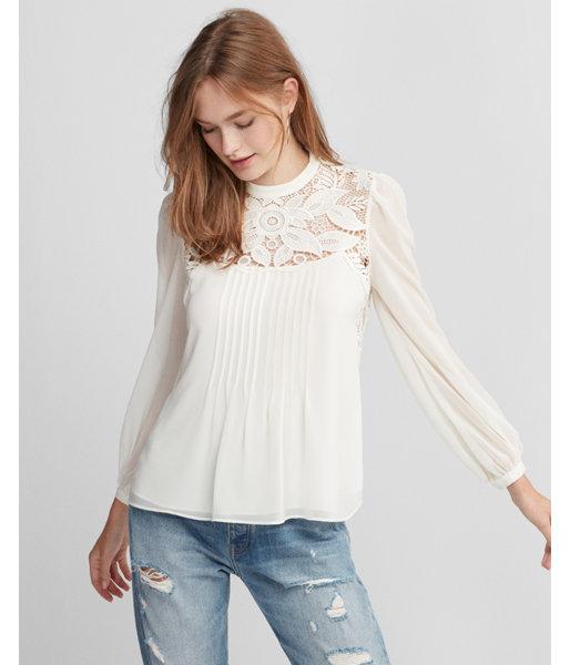 Express Lace Open Back Blouse