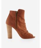 Express Perforated Peep-toe Bootie