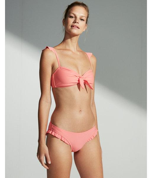 Express Womens Low Rise Ruffle Bikini Bottoms