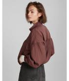 Express Ruched Zip Front Jacket