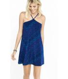 Express Women's Dresses Tapestry Print Ladder Back Trapeze Dress