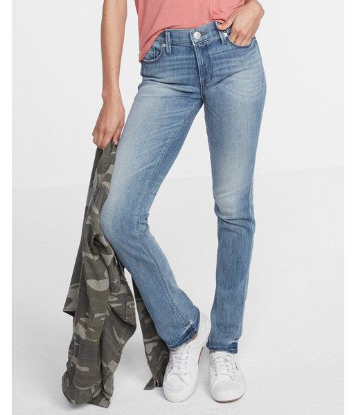 Express Mid Rise Faded Skyscraper Jeans