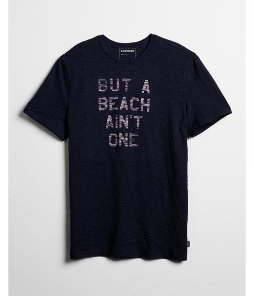 Express Mens But A Beach Ain't One Burnout Graphic Tee