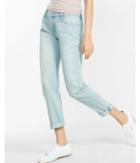 Express Womens Light Wash Boyfriend Jeans