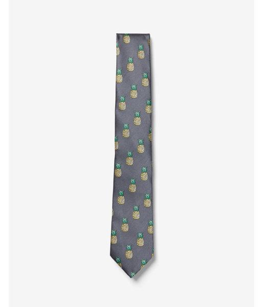 Express Mens Narrow Pineapple Print Tie