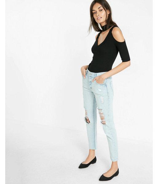 Express Womens Reversible Cut-out Shoulder Choker