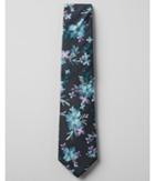 Express Mens Skinny Silky Floral Tie