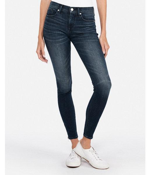 Express Womens Mid Rise Stretch+ Performance Zip Ankle Jean