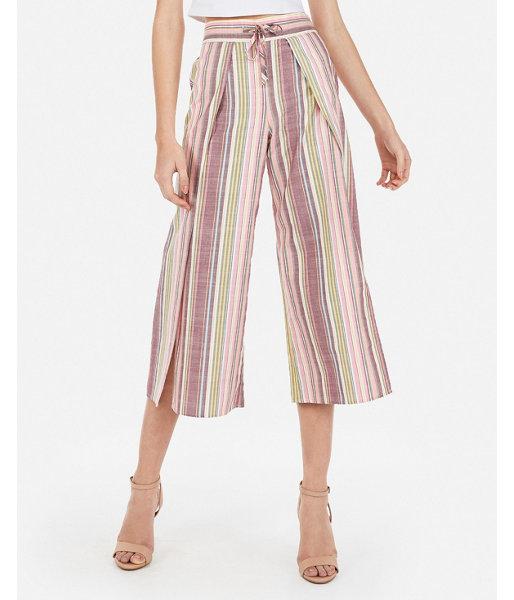 Express Womens High Waisted Wide Leg Cropped