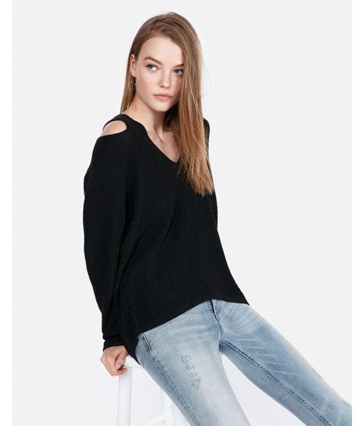 Express Womens Slash Shoulder Tunic