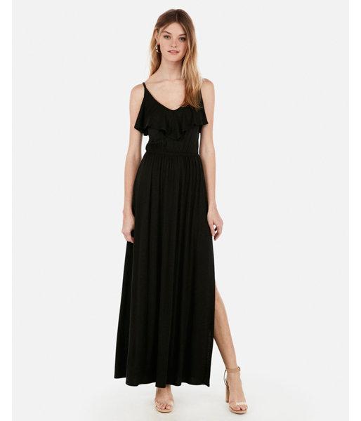 Express Womens Ruffle Front Stretch