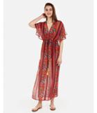 Express Womens Printed Cinched Waist Swim Duster Cover-up