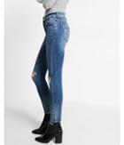Express Mid Rise Split Hem Original Ankle Jean