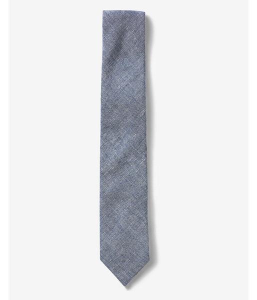 Express Mens Linen-cotton Chambray Narrow Tie