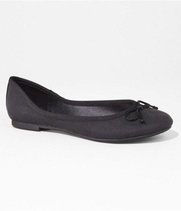 Womens Round Toe Ballet Flat Black 7