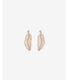 Express Womens Post Back Feather Earrings