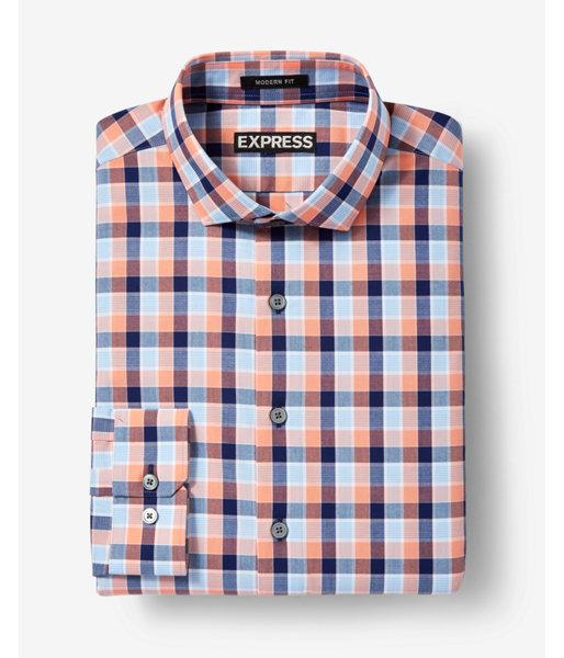 Express Mens Classic Fit Plaid Dress