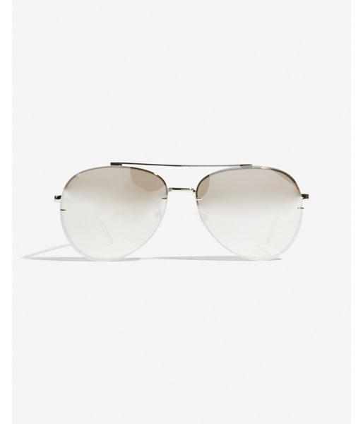 Express Womens Clear Aviator