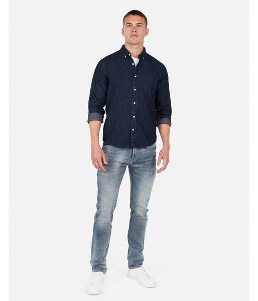 Express Mens Slim Button-down Denim