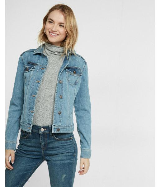 Express Womens Eco-friendly Denim Trucker Jacket