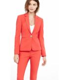 Express Women's Outerwear Bright Red  24 One Button Jacket