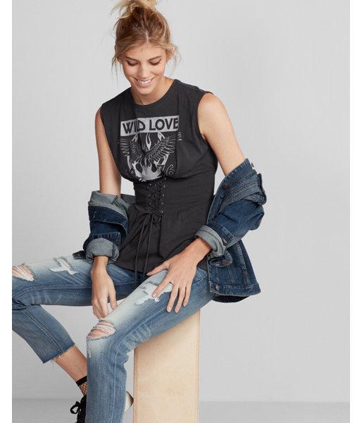 Express Wild Love Corset Tank