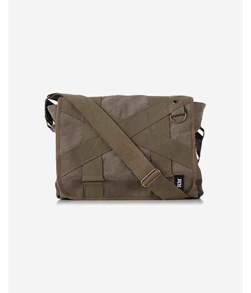 Express Mens Robert Mason Canvas + Leather Outbacker Bag