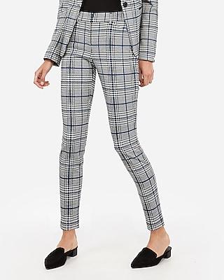 Express Womens Mid Rise Mixed Herringbone Stretch
