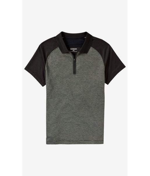 Express Men's Polos Raglan Sleeve Zip Front Express Tech