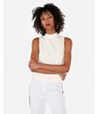 Express Womens Textured Mock Neck Cropped Tank