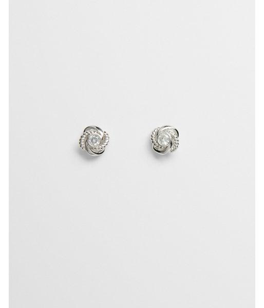 Express Womens Textured Knot Post Back Earrings