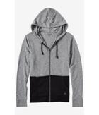 Express Men's Sweatshirts Color Block Slub Knit Zip Hoodie