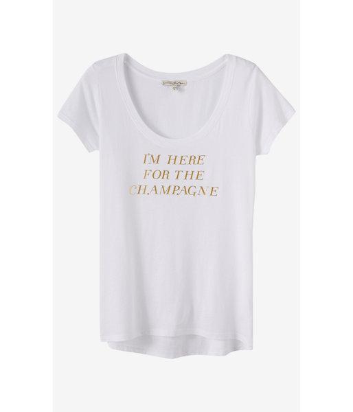 Express Women's Tees Express One Eleven Champagne Graphic T-shirt