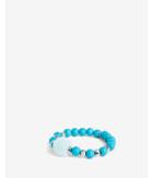 Express Womens Wooden Bead Pom Stretch Bracelet